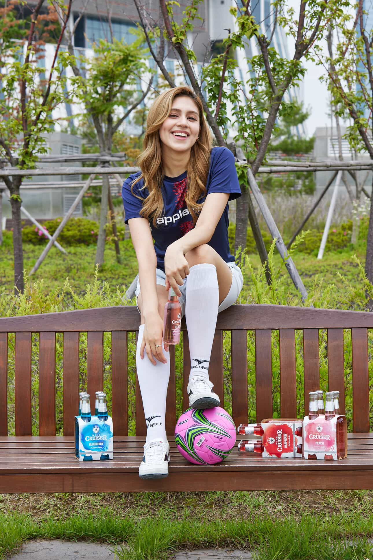 Natalia Frias Crespo in a promotional photo for the alcoholic beverage brand Vodka Cruiser [NATALIA FRIAS CRESPO]