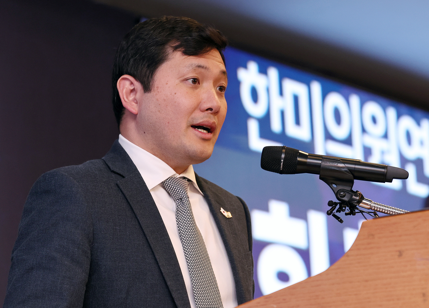 Acting U.S. Ambassador to Korea Kevin Kim delivers keynote remarks at the first Korea-U.S. Diplomatic Forum at the Lotte Hotel in Jung District, central Seoul, on Nov. 20. [NEWS1]