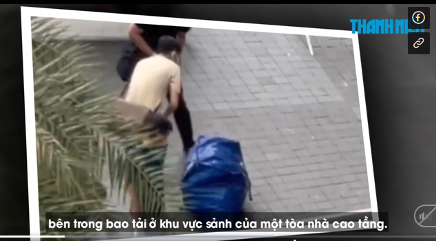 Vietnamese authorities find a dead Korean man inside a large blue bag in Ho Chi Minh City, Vietnam, shown here, according to Thanh Nien, a Vietnamese daily newspaper, on Nov. 23. Police have launched an investigation into the matter. [SCREEN CAPTURE]