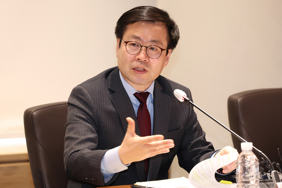 Trade Minister Yeo Han-koo speaks at a trade strategy meeting in Gangnam District, southern Seoul, in this file photo from Nov. 18. [YONHAP]