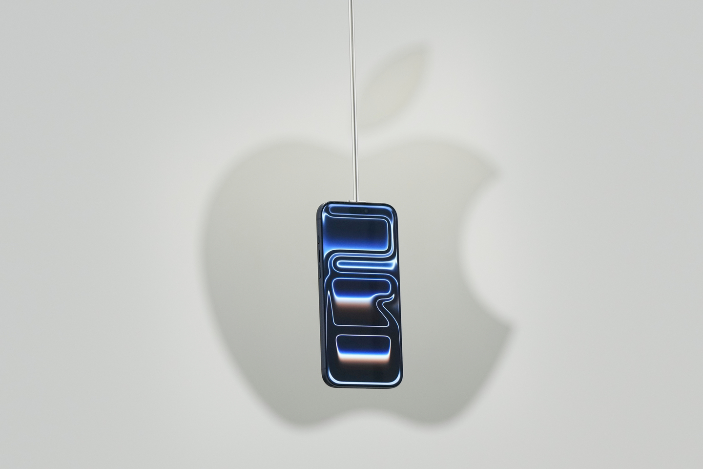 The iPhone 17 Pro is displayed during an announcement of new products at Apple Park on Sept. 9 in Cupertino, California. [AP/YONHAP] 