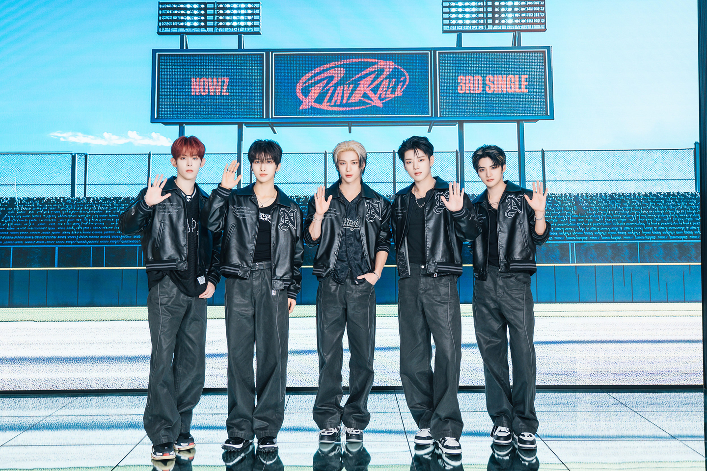 A promotional photo for boy band NOWZ's third single, ″Play Ball″ [CUBE ENTERTAINMENT]