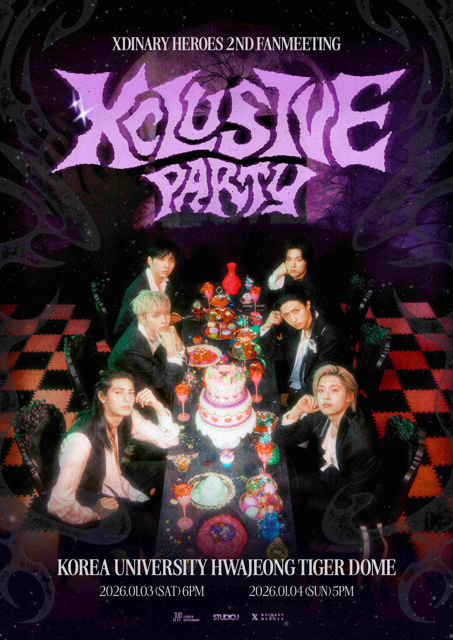 Main poster for boy band Xdinary Heroes' second fan meet and greet, “Xclusive Party” [JYP ENTERTAINMENT]