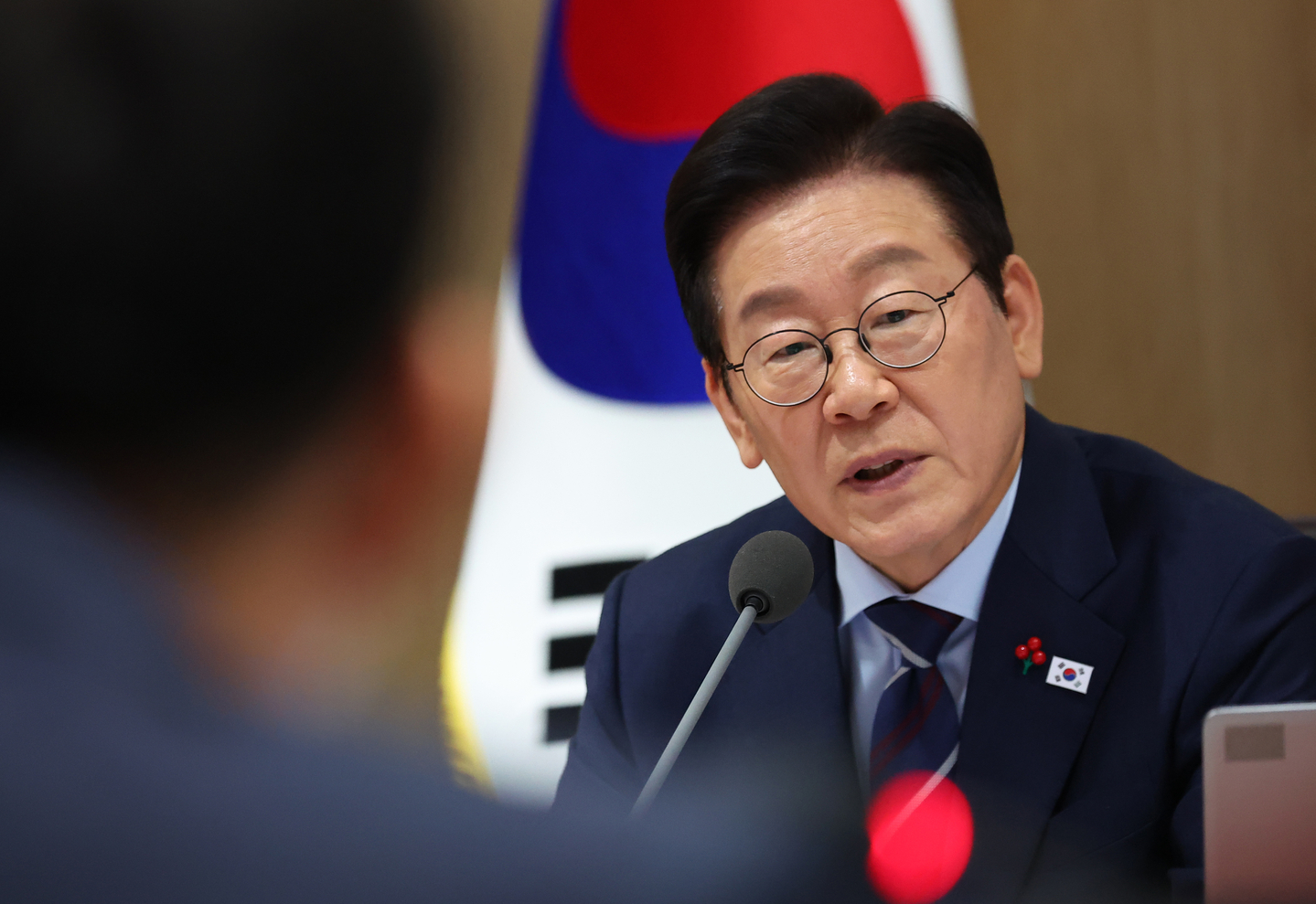 President Lee Jae Myung speaks during a cabinet meeting at the presidential office in Yongsan, central Seoul, on Dec. 2. [YONHAP]