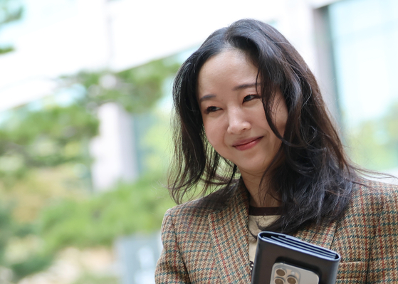Min Hee-jin, the former CEO of girl group NewJeans' agency ADOR, appears at the Seoul Central District Court in Seocho District, southern Seoul, on Sept. 11. [NEWS1]