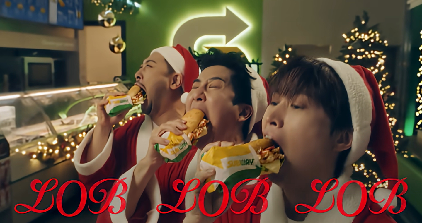 Subway's lobster sandwich ad featuring hip-hop trio Epik High [SCREEN CAPTURE]