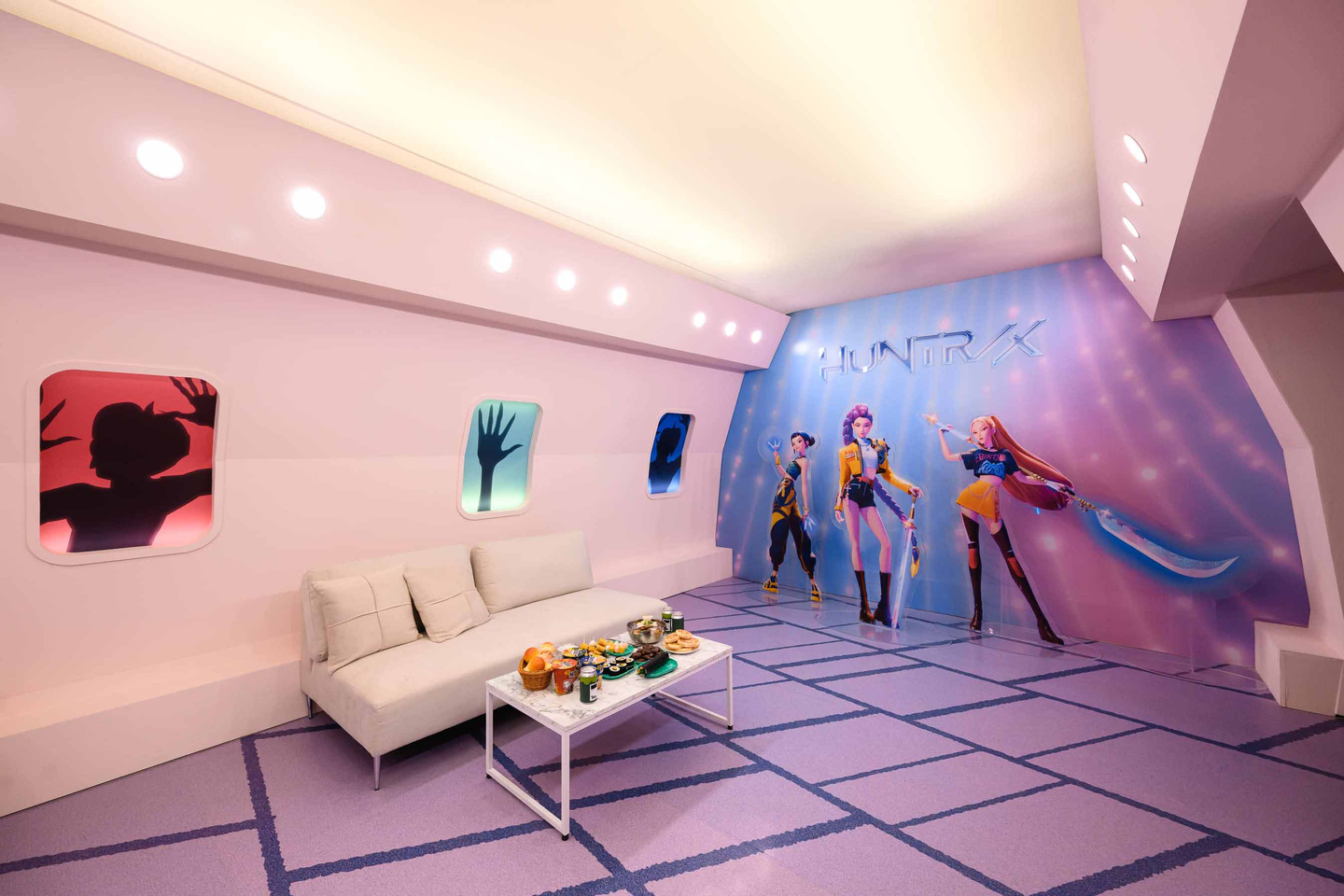 Recreation of HUNTR/X's private jet at Netflix's ″Kpop Demon Hunters″ pop-up store in Seongsu-dong, eastern Seoul [NETFLIX/B.STAGE]