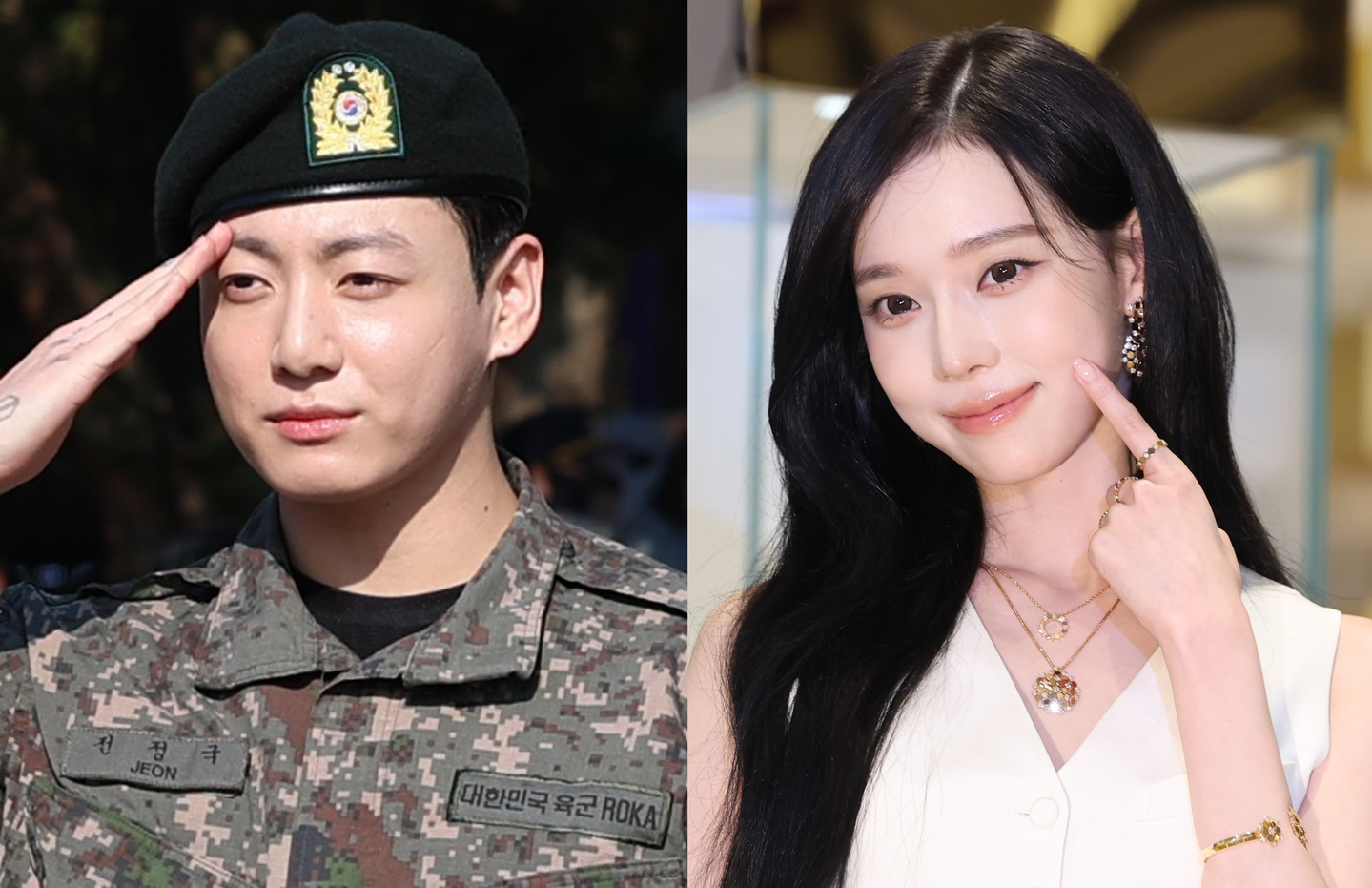 BTS's Jungkook, left, and aespa' Winter [NEWS1]