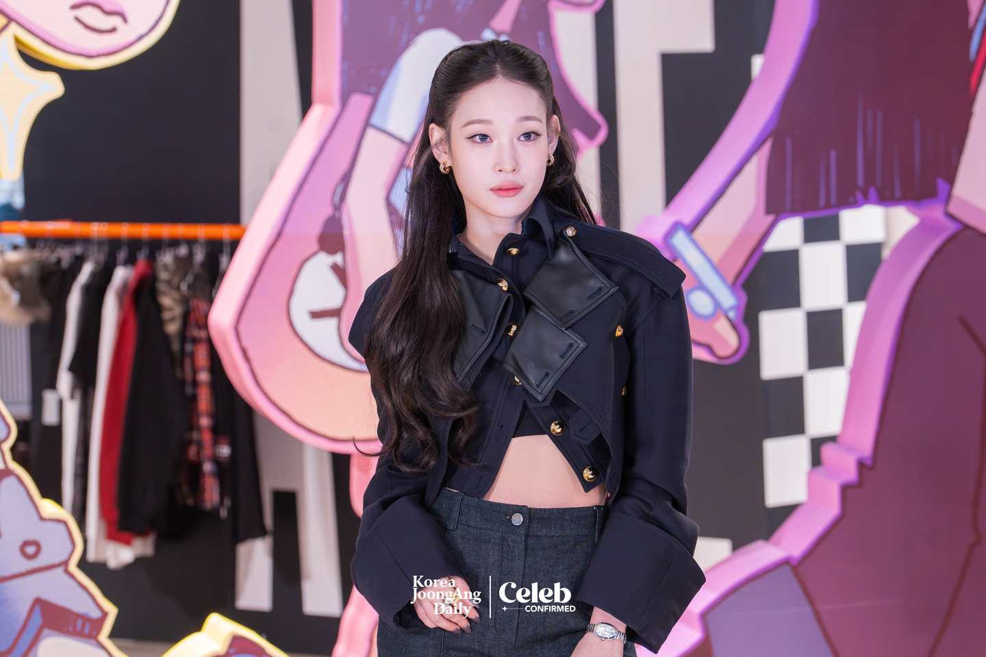 Allday Project’s Annie during a press event at the “Allday Project” pop-up store in Seongsu-dong, eastern Seoul, on Dec. 8 [DANIELA GONZALEZ PEREZ]