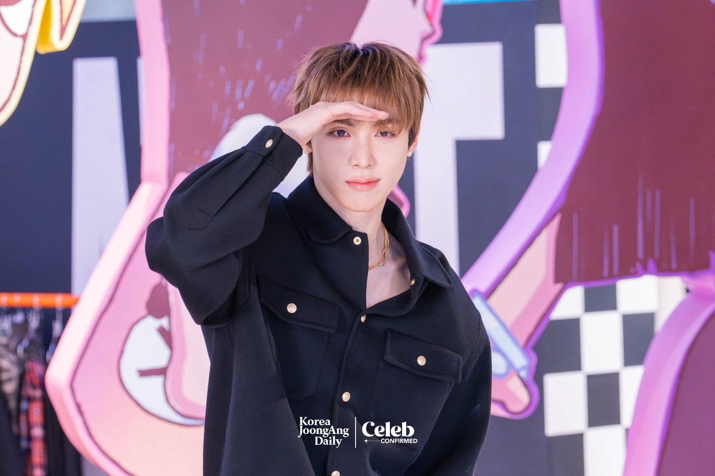 Allday Project’s Woochan during a press event at the “Allday Project” pop-up store in Seongsu-dong, eastern Seoul, on Dec. 8 [DANIELA GONZALEZ PEREZ]