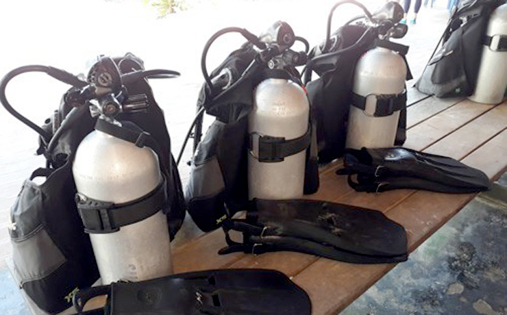 Scuba diving equipment [YONHAP]