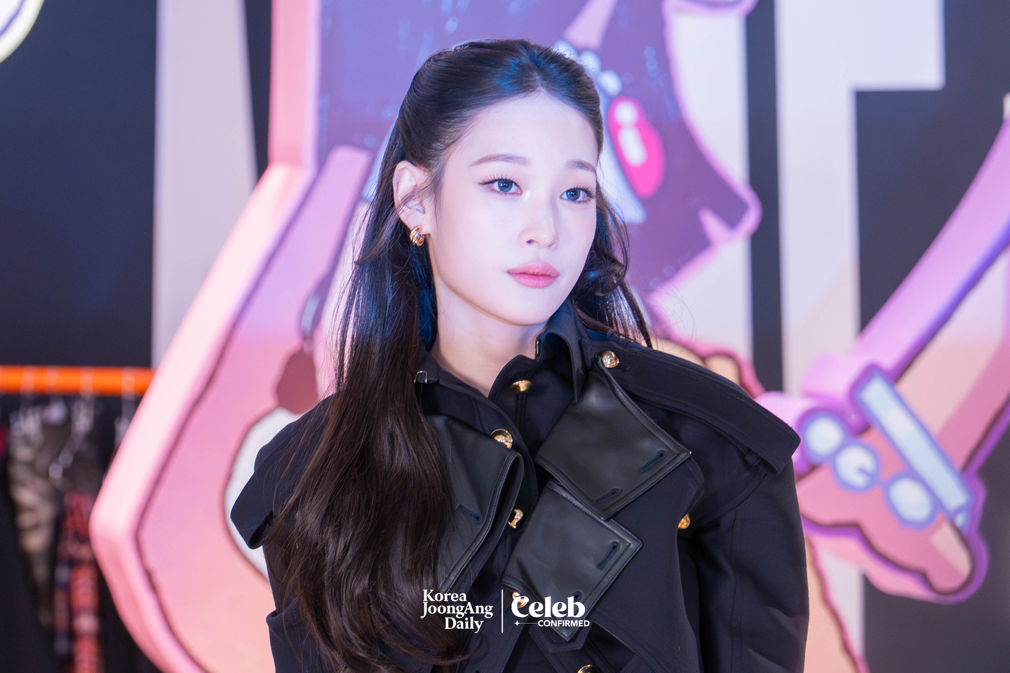 Allday Project’s Annie during a press event at the “Allday Project” pop-up store in Seongsu-dong, eastern Seoul, on Dec. 8 [DANIELA GONZALEZ PEREZ]