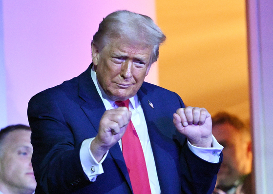 U.S. President Donald Trump attends the draw for the 2026 FIFA World Cup at the Kennedy Center in Washington on Dec. 5. [REUTERS]