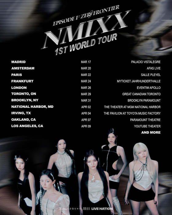 Girl group NMIXX's ″Episode 1: Zero Frontier″ world tour poster [JYP ENTERTAINMENT]