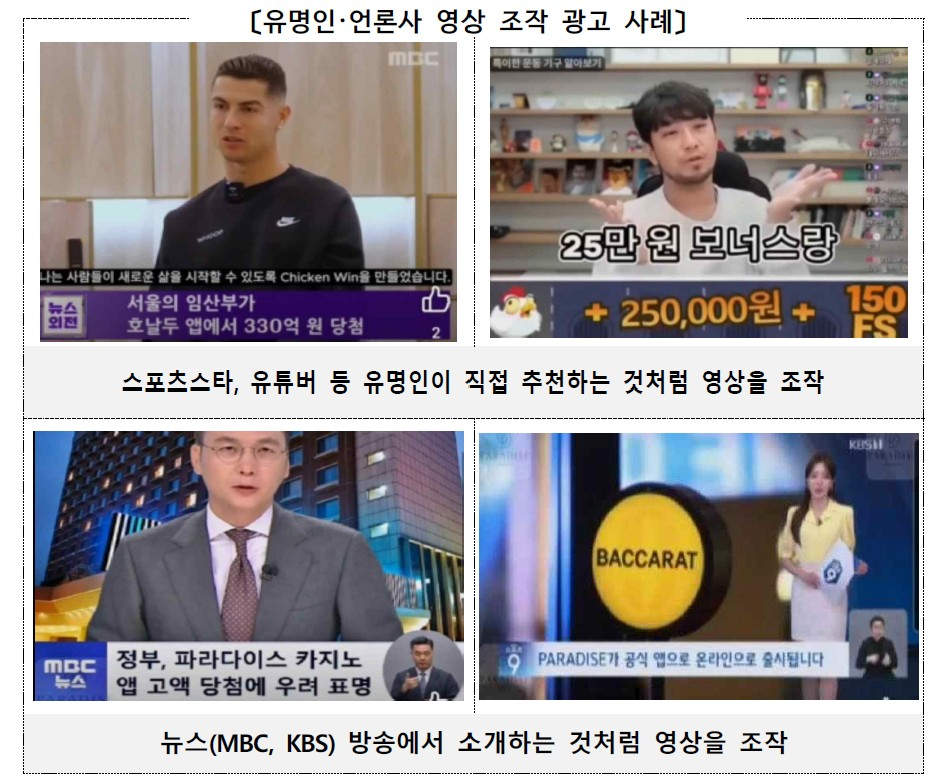 Celebrity AI deepfakes promote goods in advertisements as pictured in this photo provided by Prime Minister Kim Min-seok's office. [PRIME MINISTER'S OFFICE]