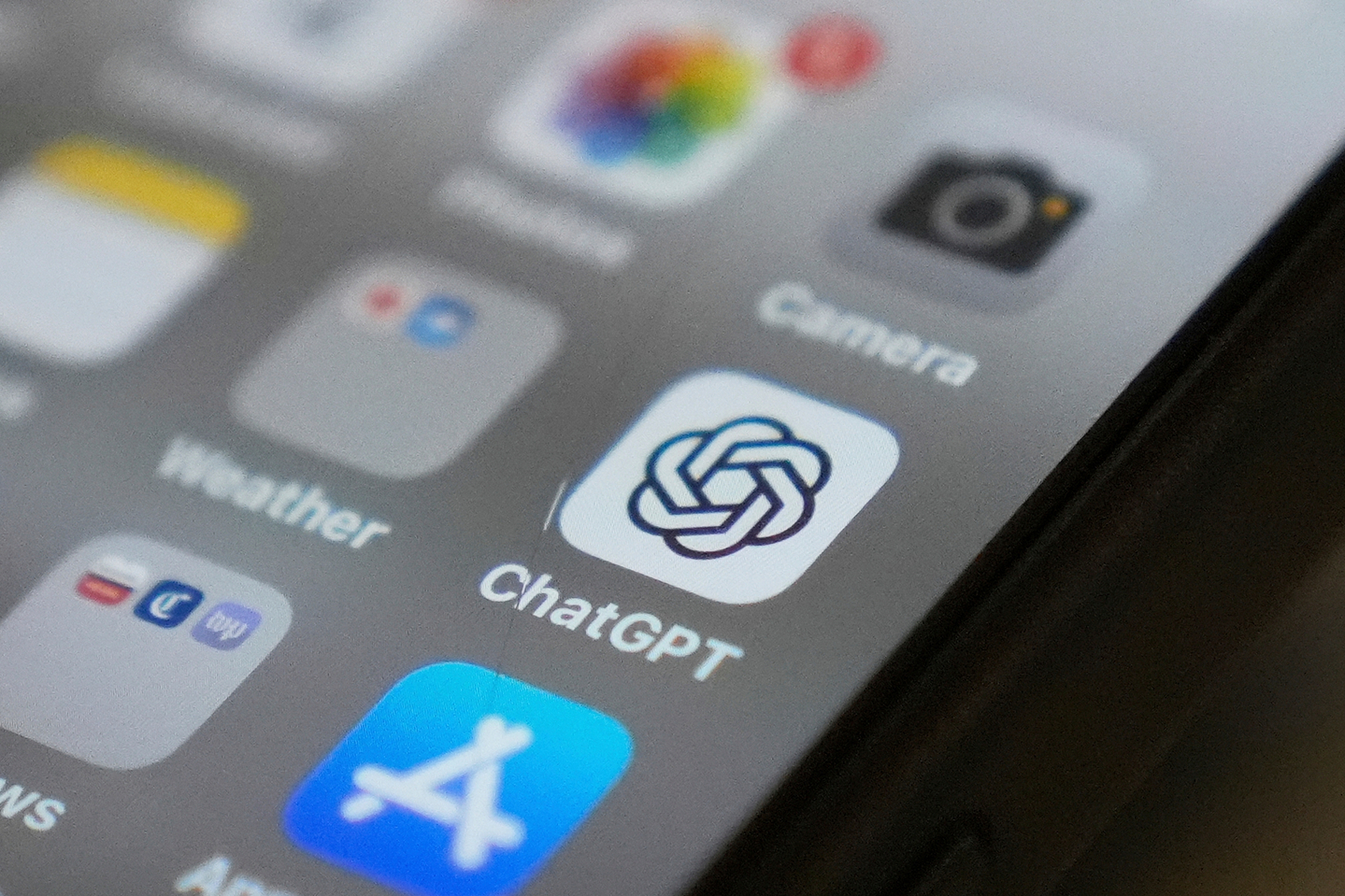 The ChatGPT app icon is seen on a smartphone screen on Aug. 4 in Chicago. [AP/YONHAP]