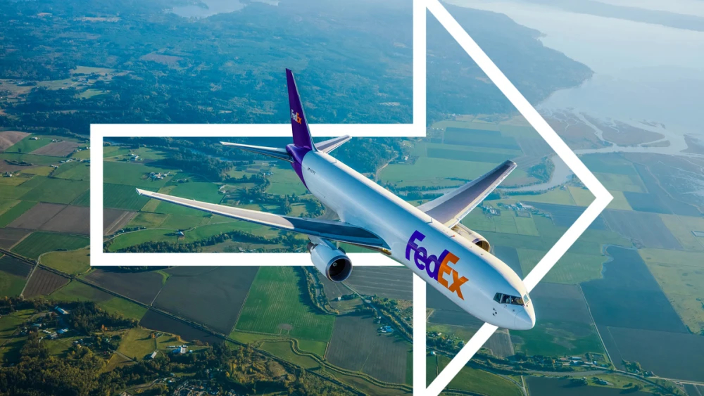 A promotional image for FedEx's first direct route between Korea and Taiwan [FEDEX]