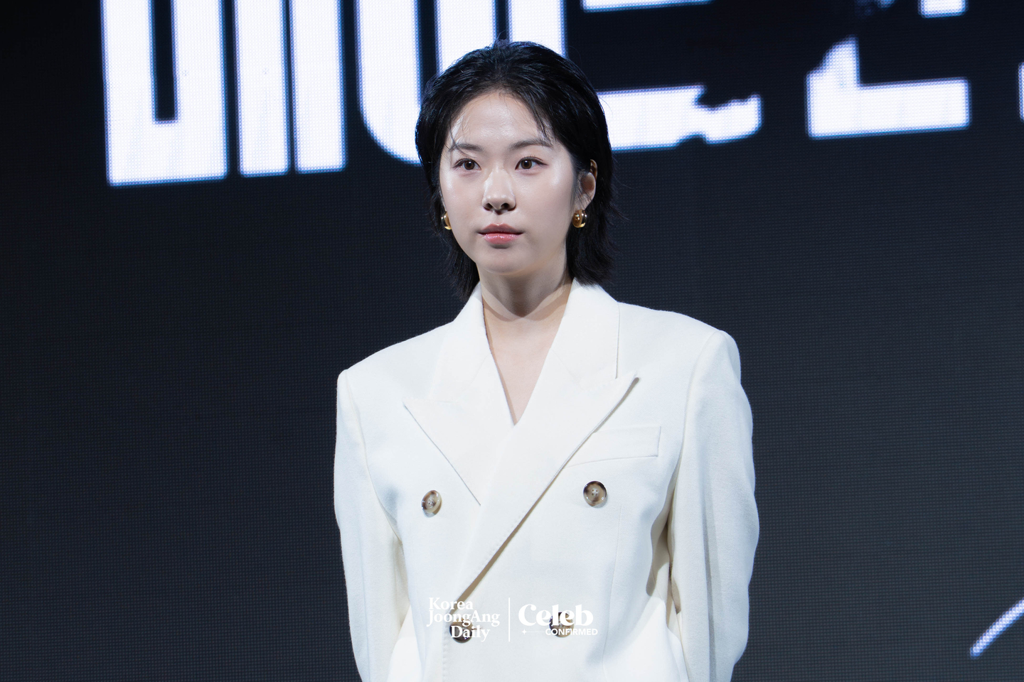 Actor Seo Eun-soo poses for photos during a press conference for the Disney+ series “Made in Korea” at the Grand InterContinental Seoul Parnas in southern Seoul on Dec. 15. [DANIELA GONZALEZ PEREZ]