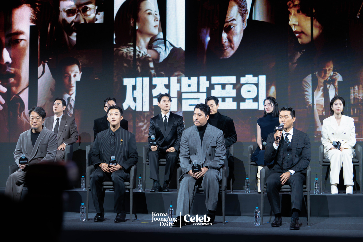 The cast of the Disney+ series “Made in Korea” during a press conference at the Grand InterContinental Seoul Parnas in southern Seoul on Dec. 15. [DANIELA GONZALEZ PEREZ]
