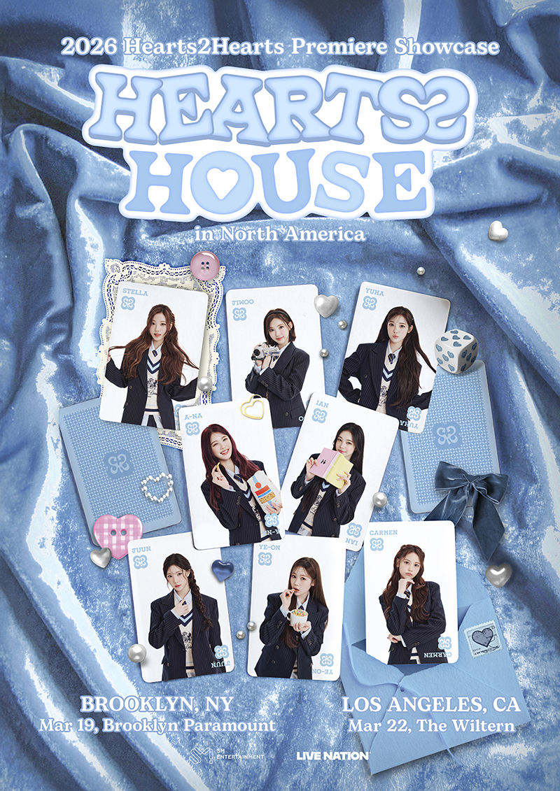 A poster for Hearts2Hearts's showcase in the United States [SM ENTERTAINMENT]