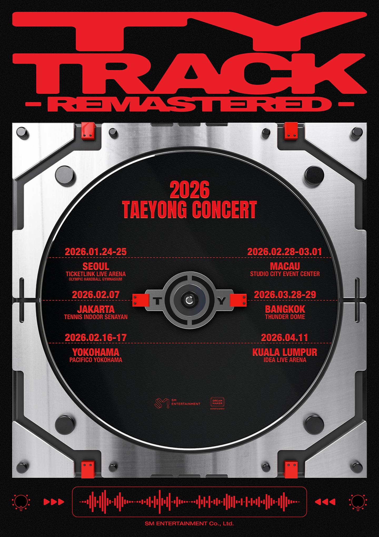 Poster for NCT member Taeyong's upcoming solo concert ″TY Track - Remastered″ [SM ENTERTAINMENT]
