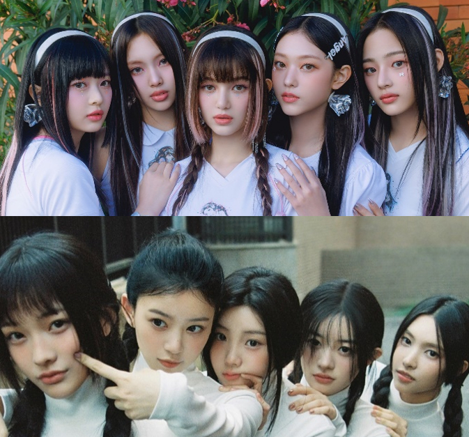 Girl groups NewJeans, top, and ILLIT [ADOR, BELIFT LAB]