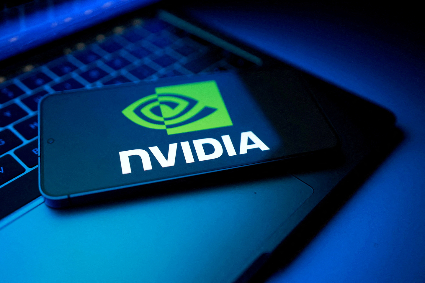 An Nvidia logo appears in this illustration from Aug. 25. [REUTERS/YONHAP]
