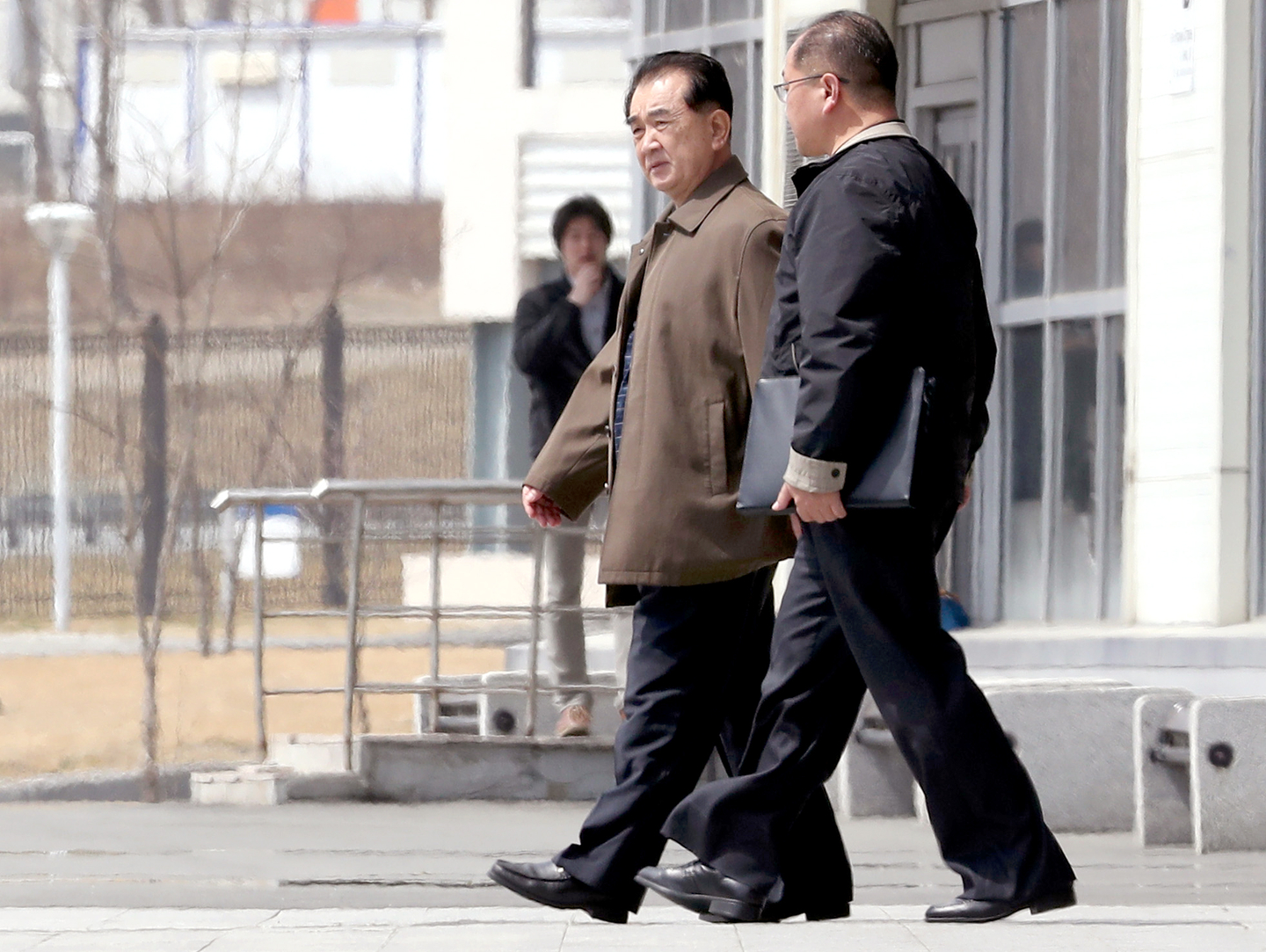 Kim Chang-son, the late department director of the State Affairs Commission of North Korea, left, is seen in Moscow, Russia, on April 21, 2019. [YONHAP]