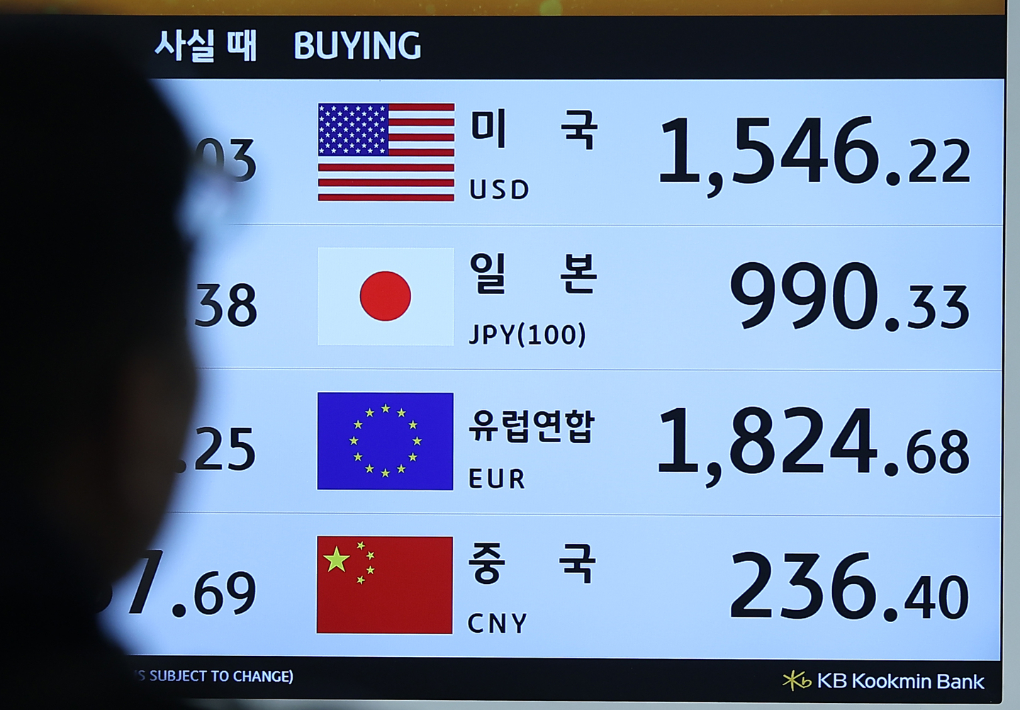 This photo shows a currency exchange booth at Incheon International Airport on Dec. 23. [YONHAP] 