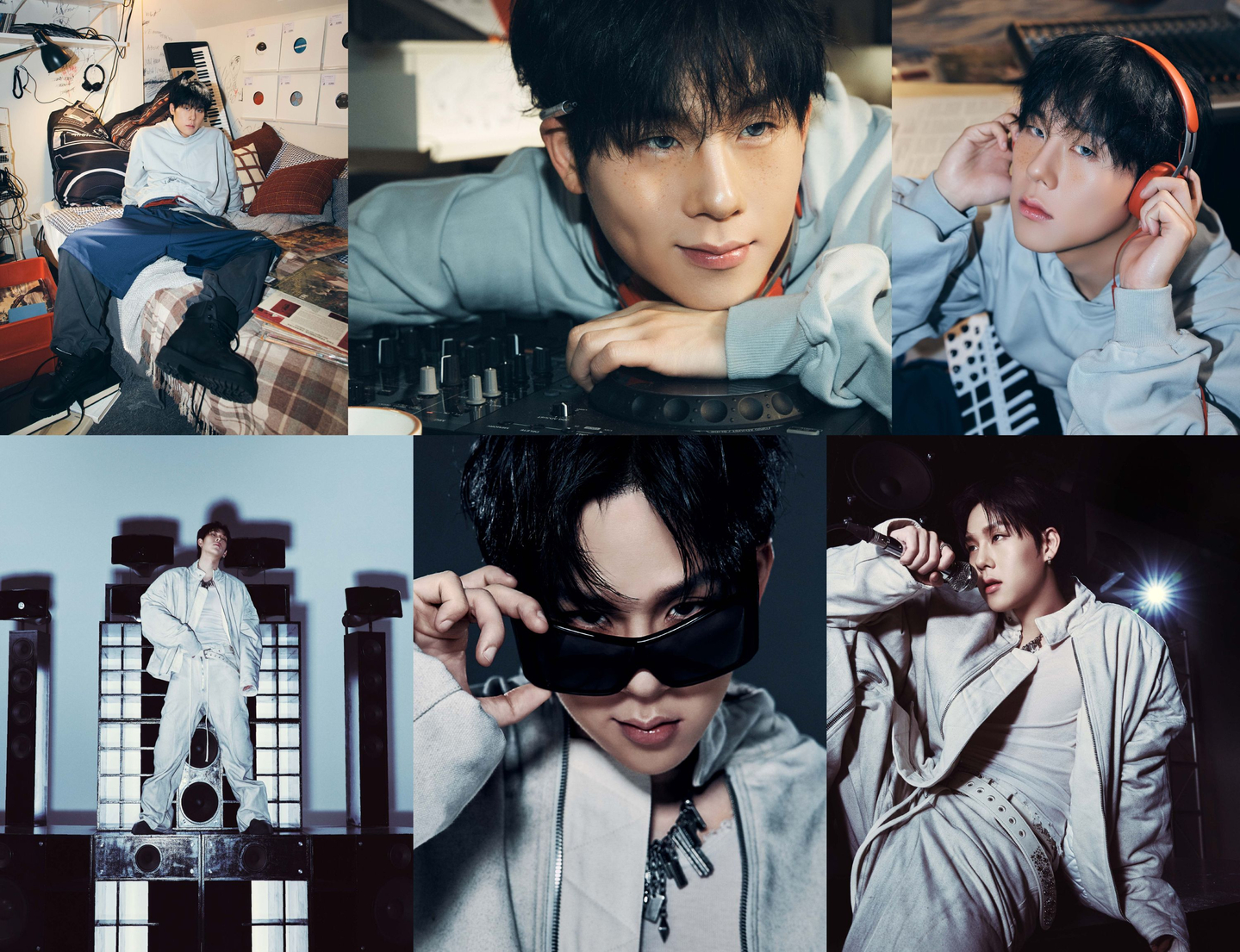 A combination of promotional images for Joohoney's solo album ″Insanity.″ [STARSHIP ENTERTAINMENT] 
