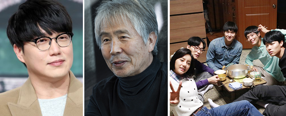 From left: Singers Sung Si-kyung and Choi Baek-ho, and cast members of tvN's television drama series “Reply 1988″ (2015-16) [NEWS1, JOONGANG ILBO, TVN] 