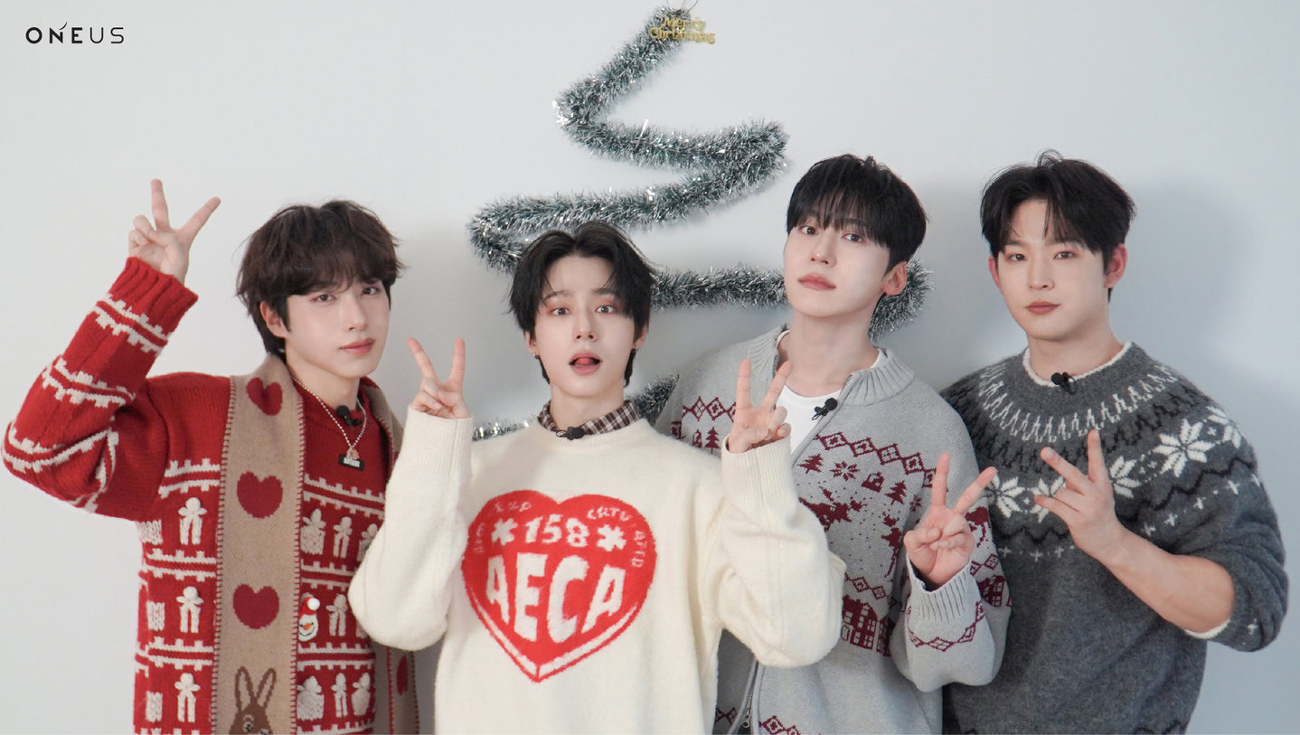 Boy band Oneus. Member Seoho, who is absent from this photo, is currently performing his mandatory military service. [RBW]