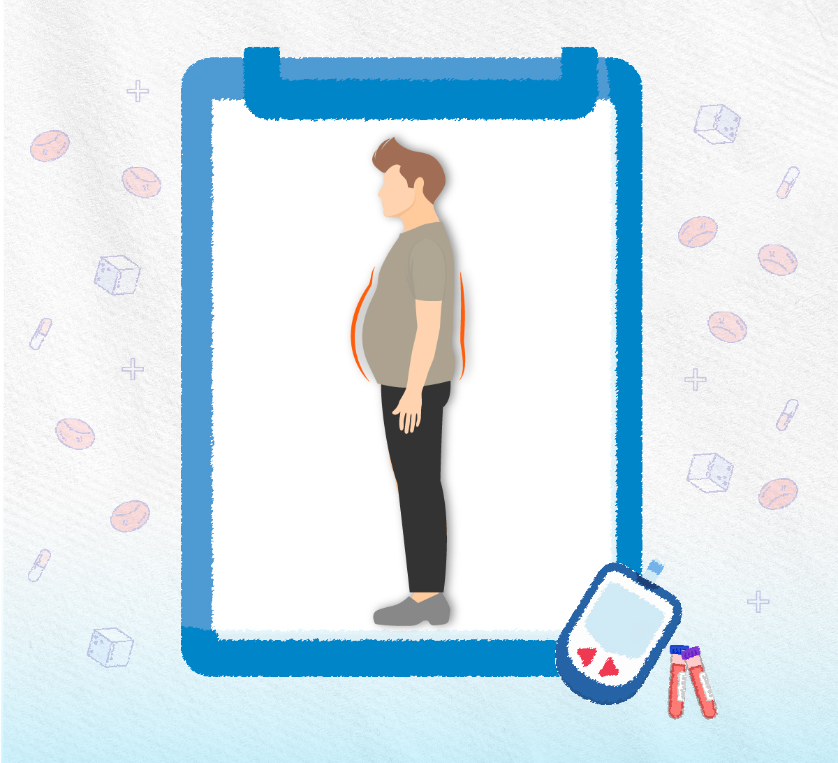 An illustration of the so-called lean diabetic patient common in Asia [JOONGANG ILBO]