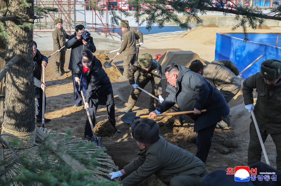 North Korean leader Kim Jong-un takes part in a celebratory event for the opening of the Memorial Museum of Combat Feats at the Overseas Military Operations in Pyongyang, which commemorates soldiers killed while fighting for Russia in its war with Ukraine, on Jan. 5, according to the state media on Jan. 6. [KOREA CENTRAL TV]