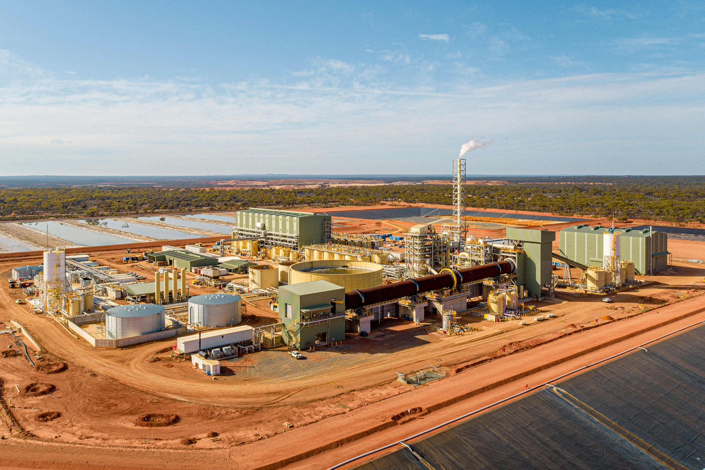 A handout photo taken on November 14, 2024, and received on October 21, 2025, from Lynas Rare Earths Limited shows the company's rare earths processing facility located in Kalgoorlie, in Western Australia. The United States has inked a critical minerals deal with Australia, opening an alternative pipeline of highly sought-after metals as China tightens its grip on production. Government figures show Australia is among the world's top five producers of lithium, cobalt and manganese, which enable things like rechargeable batteries and aircraft jet engines. It is also home to substantial deposits of rare earth elements such as neodymium and praseodymium. [AFP/YONHAP]