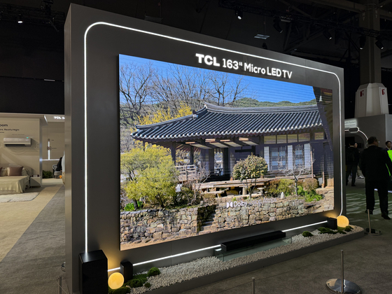 TCL showcased a 163-inch Micro LED TV at CES 2026 in Las Vegas [SARAH CHEA]