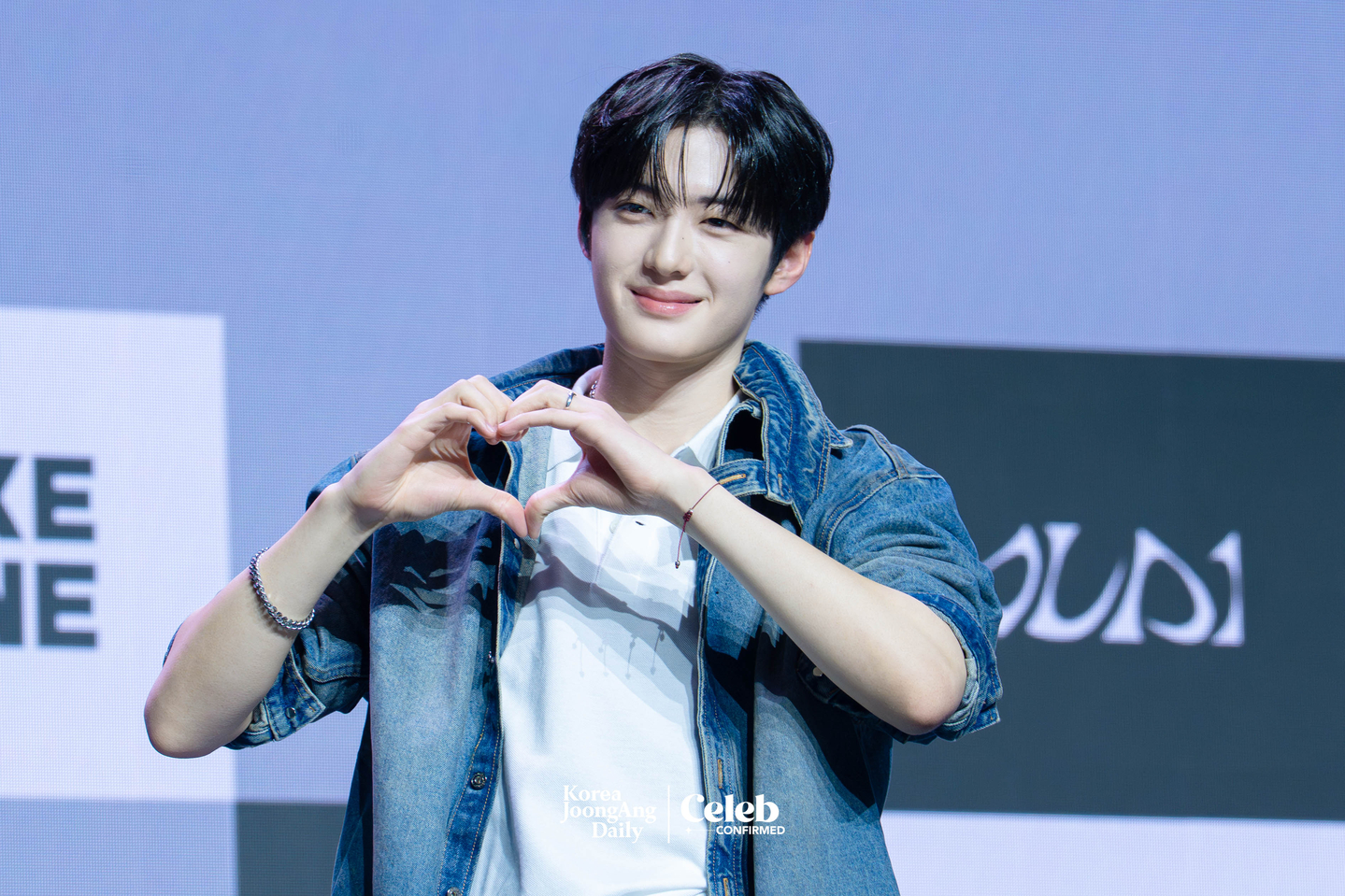 Alpha Drive One’s Sanghyeon poses for photos during a showcase for the release of the group’s first EP, ″Euphoria,″ at Blue Square in central Seoul on Jan. 12. [DANIELA GONZALEZ PEREZ]