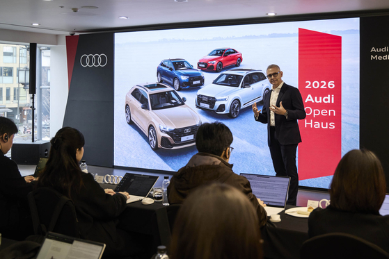 Audi Korea’s executive director Steve Cloete speaks during a press conference on Jan. 15 in southern Seoul [AUDI KOREA]