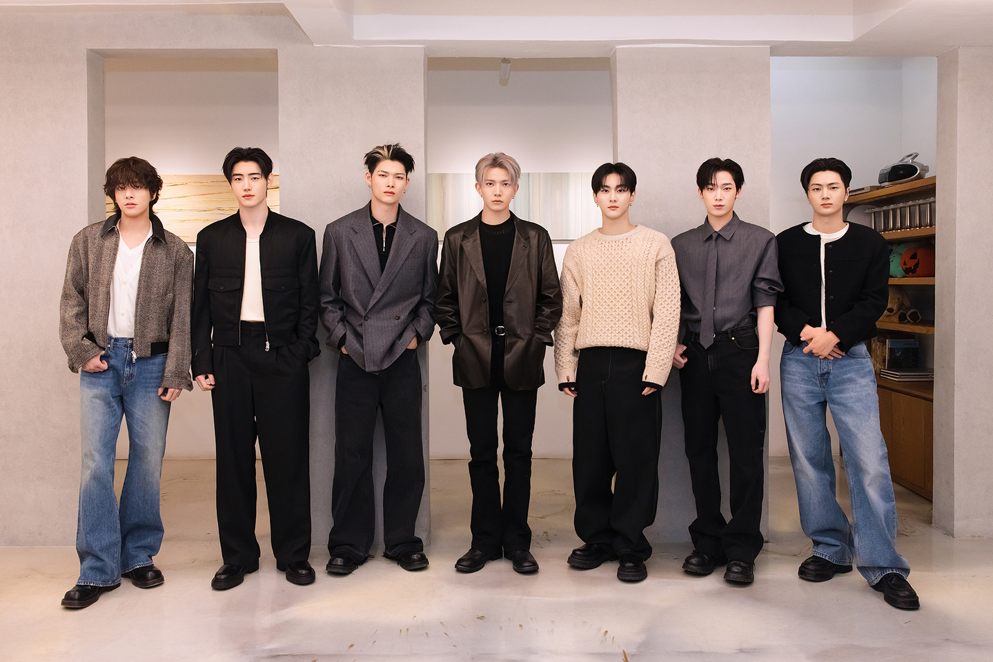 Boy band Enhypen poses for photos during an interview in southern Seoul on Jan. 14, ahead of the release of its seventh EP, "The Sin: Vanish," on Jan. 17 [BELIFT LAB]