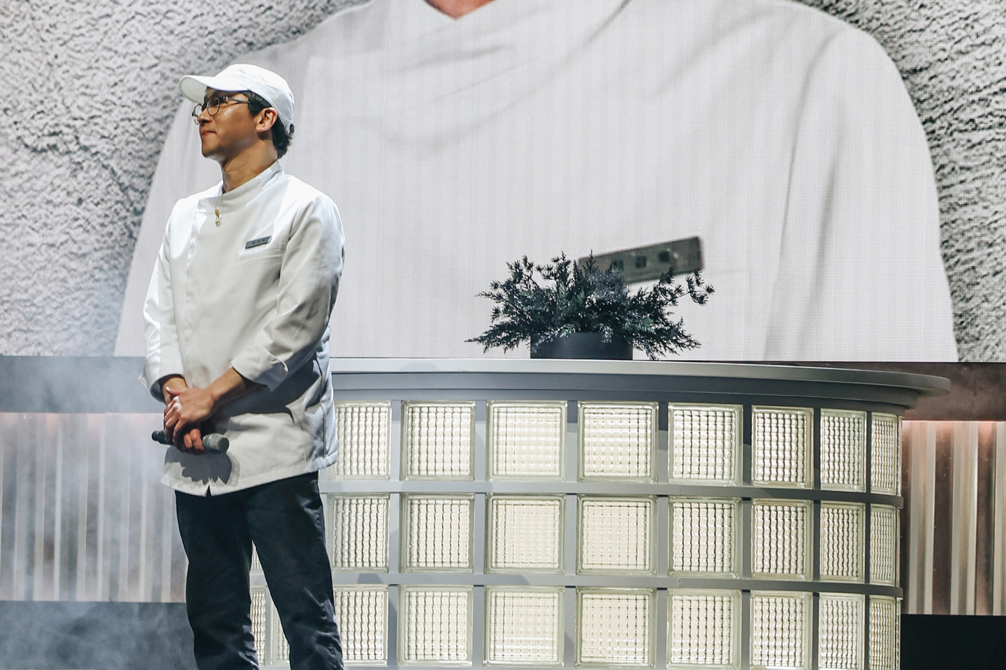 A still from the second season of ″Culinary Class Wars″ (2024-), featuring chef Choi Kang-rok [NETFLIX]