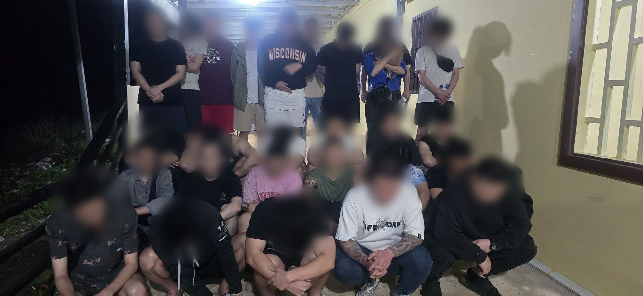 Korean suspects are detained in Cambodia over their alleged involvement in online scam operations on Jan. 22. [KOREAN TASK FORCE ON TACKLING TRANSNATIONAL CRIMES] 