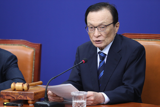 Lee Hae-chan in 2020 as the leader of the Democratic Party [NEWS1] 