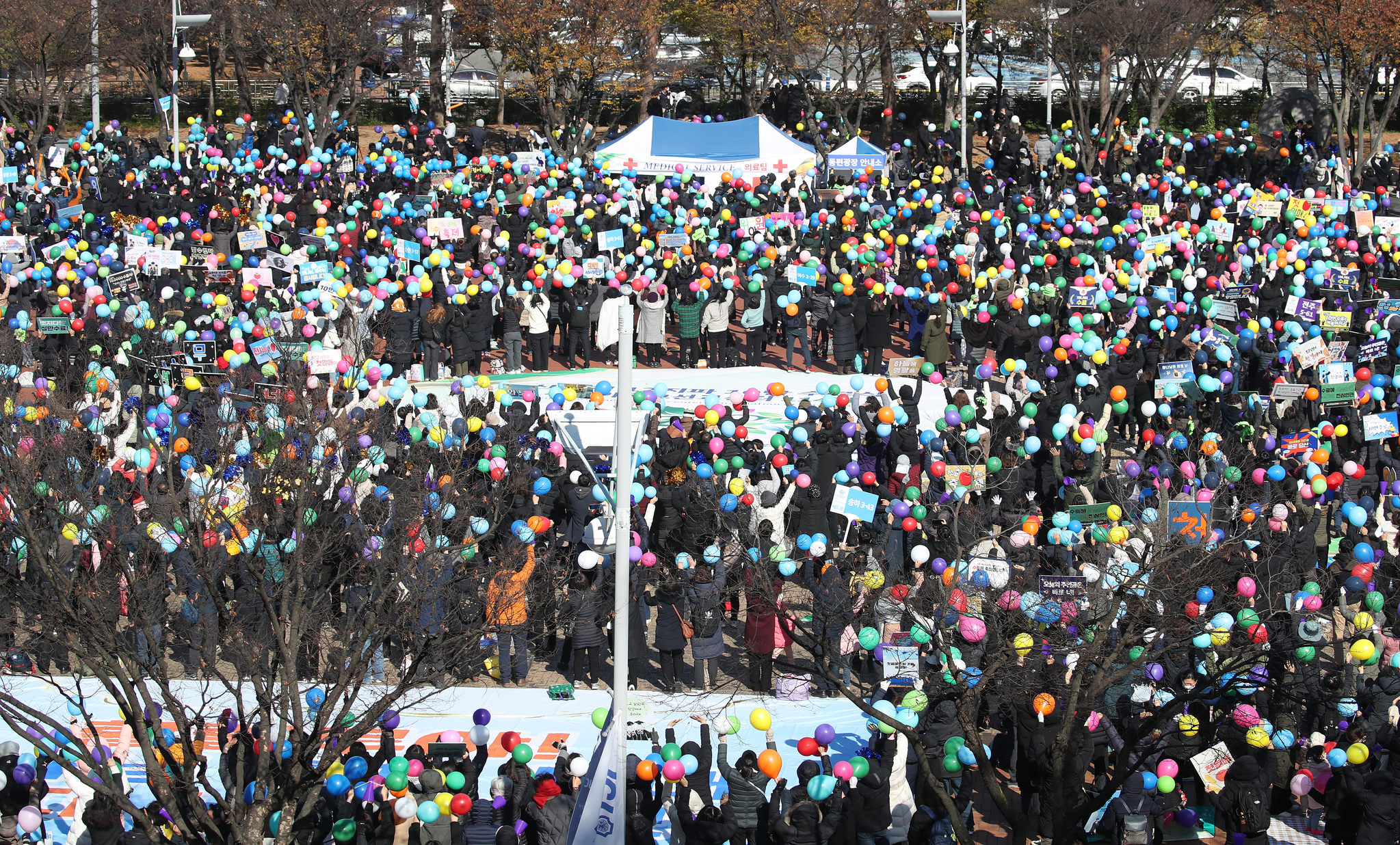Members of Shincheonji Church of Jesus gather to celebrate in Daegu on Nov. 12, 2025. [NEWS1] 