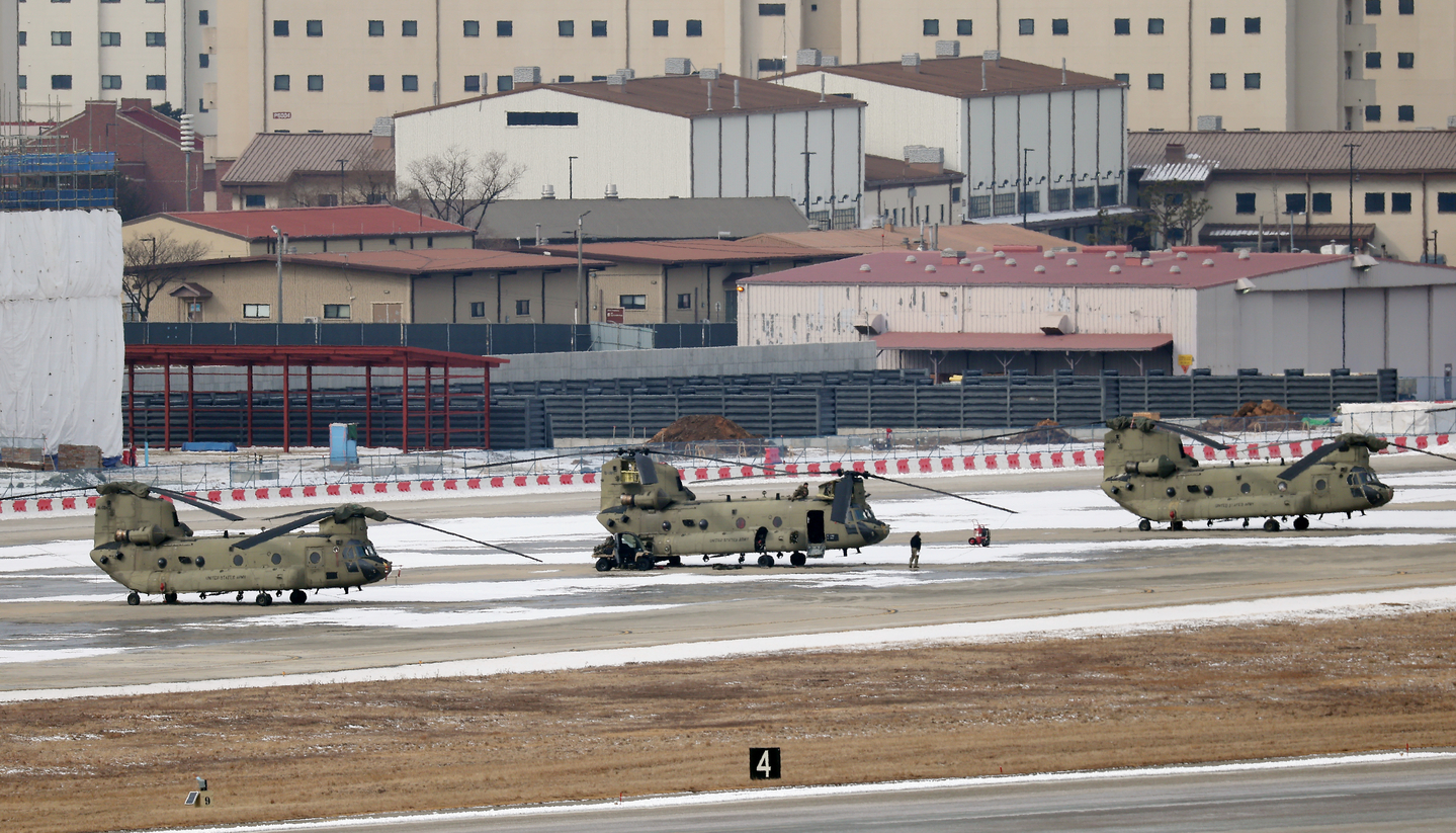 The U.S. military base Camp Humphreys is seen in Pyeongtaek, Gyeonggi, on Jan. 26. [YONHAP] 