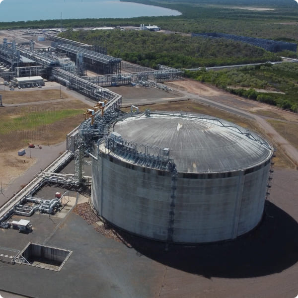 A view of the Darwin LNG terminal, which houses liquefaction facilities that convert natural gas from the Barossa gas field into liquefied natural gas [SK INNOVATION E&S]