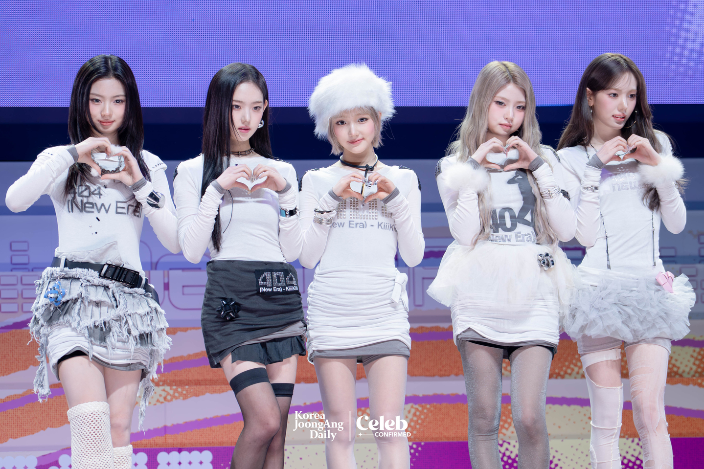 Girl group KiiiKiii poses for photos during a showcase for the release of its second EP, “Delulu Pack,” at Yes24 Live Hall in eastern Seoul on Jan. 26 [DANIELA GONZALEZ PEREZ]