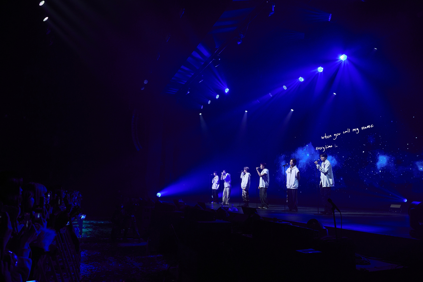 Boy band 82Major performs during its fifth concert, “Bebeom: Be the Tiger,” at Blue Square SOL Travel Hall in Yongsan District, central Seoul, on Jan. 24. [GREAT M ENTERTAINMENT]