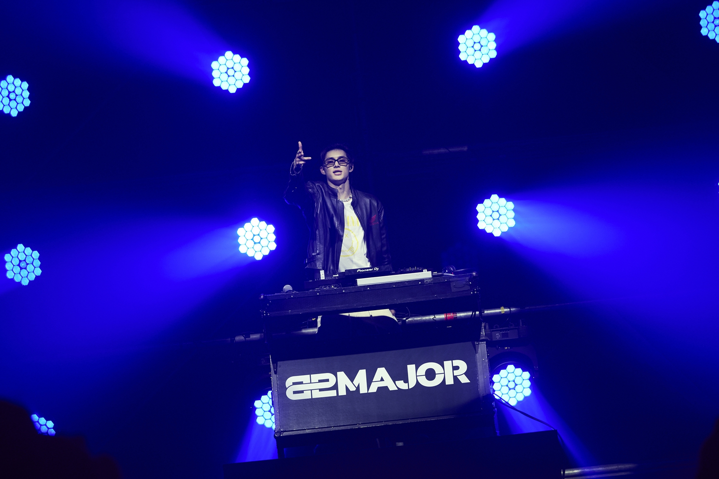 Boy band 82Major performs during its fifth concert, “Bebeom: Be the Tiger,” at Blue Square SOL Travel Hall in Yongsan District, central Seoul, on Jan. 24. [GREAT M ENTERTAINMENT]