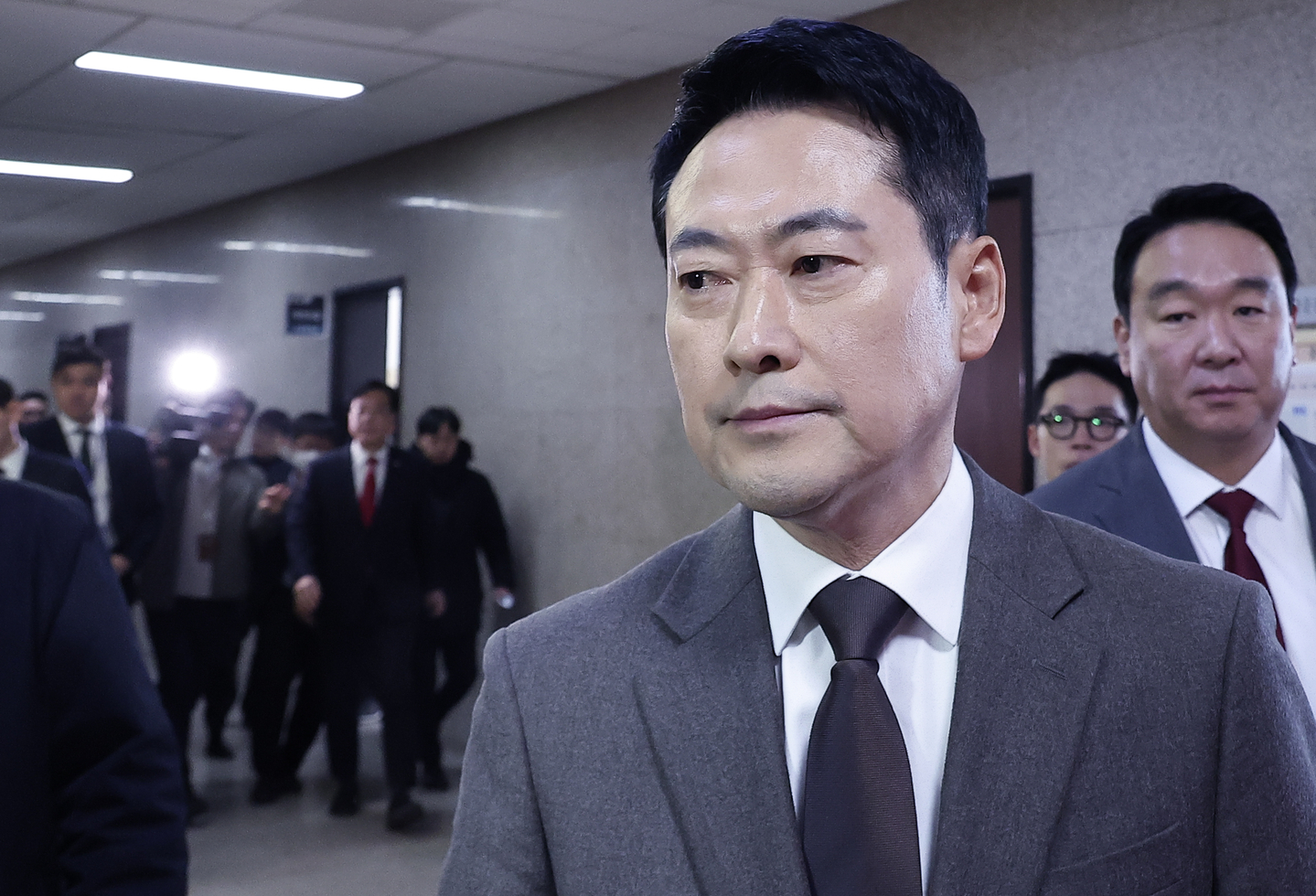 People Power Party leader Jang Dong-hyuk is seen after a party supreme council meeting at the National Assembly in Yeouido, western Seoul, on Jan. 29. [LIM HYUN-DONG]