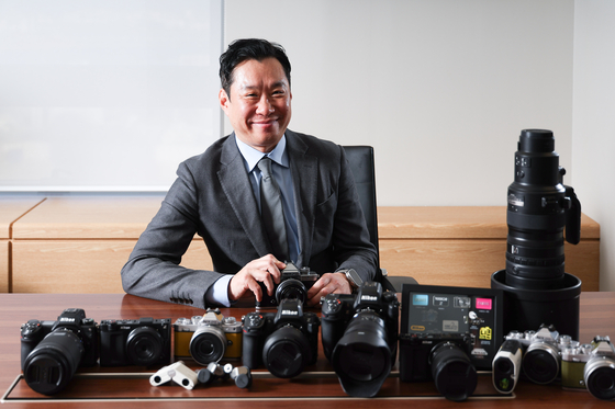 Head of Nikon Imaging Korea Jung Hae-hwan sat down for an interview with the JoongAng Ilbo at the Nikon Imaging Korea headquarters in southern Seoul on Jan. 20. [WOO SANG-JO] 